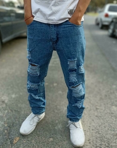jean mom blue