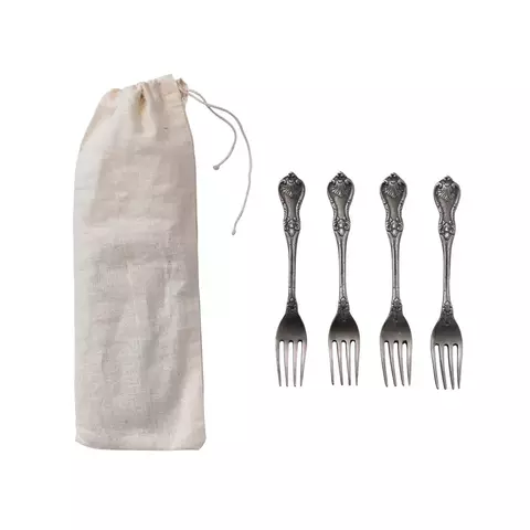 Tenedores antique plata