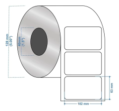 Etiqueta Termica Directa 89x213mm Rollo 250 Pzs. Bca - Etimarket