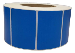 Imagen de Etiqueta Termica Azul 75x51 Mm (3x2 ) Rollo 1,400 Pzs.