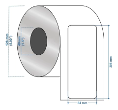 Etiqueta Termica Directa 84x206mm.rollo 260 Pzs Bca