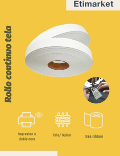 Kit 1 Rollo Tela Nylon 30mmx400mts Y Ribbon Resina Textil 40 - comprar en línea