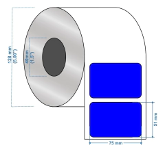 Etiqueta Termica Azul 75x51 Mm (3x2 ) Rollo 1,400 Pzs. en internet