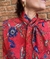 camisa estampada correntes - Única Brechó