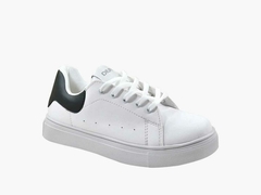 Zapatilla cuero acordonada #19100