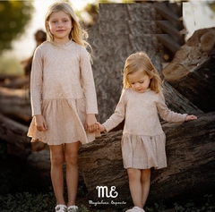 Vestido lanilla beige #1471 - comprar online