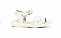 Sandalia de cuero blanca #18350 - comprar online