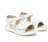 Sandalia cuero calado blanca #18252