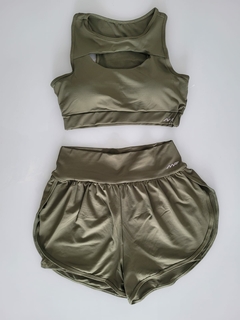 Conjunto de Short duplo + Top com bojo removível - loja online