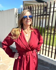 Blazer Acinturado com Cinto – Um Toque de Cor e Poder no Seu Inverno - comprar online