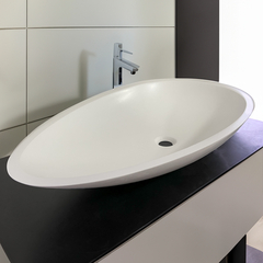 Cuba de Apoio Oval para Banheiro e Lavabo Cochille 76x44cm Akkor SSM Branca na internet