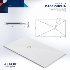 Piso Box Banheiro - Base para Ducha Akkor - comprar online