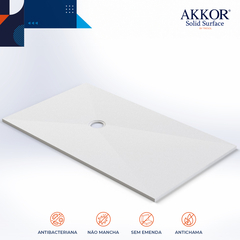 Piso Box Banheiro - Base para Ducha Akkor - Akkor Solid Surface