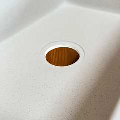 Cuba Cozinha Farm Sink 55cm Branco Estelar - Akkor Solid Surface