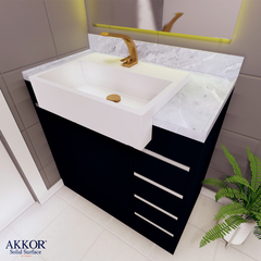 Cuba Farm Sink Banheiro 55cm Akkor SSM Branco