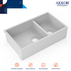 Cuba Farm Sink Dupla Cozinha Akkor Estilo Fazenda 70cm SSM - comprar online
