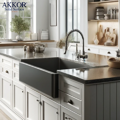 Cuba Cozinha Farm Sink 59x39,5cm Estilo Fazenda Preta Akkor na internet