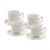 Kit 4 Xícaras para Chá de Porcelana Flores 200ml - comprar online