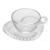 Kit 4 Xícaras para Chá de Cristal Pérola Coração 180ml - La Palazzo | Loja de Decoração e Utensílios