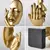 Ornamento Face Decorativa Dourada