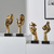 Ornamento Face Decorativa Dourada
