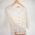 Blusa Boho em Crepe com Renda Off White (P) - Ellemento X