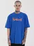 Camiseta Oversized Estampada Tribal (Azul Royal)
