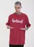 Camiseta Oversized Estampada Tribal (Vermelho)