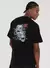 Camiseta Regular Estampada Face (Preto)