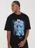 Camiseta Oversized Estampada Survivor (Preto)