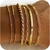6 Pulseiras de ouro 18k