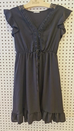 Vestido preto com abertura - comprar online