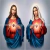 Painel de 4 Azulejos Católico – Sagrado Coração de Jesus e Maria - 40 x 40 cm - Bu Presentes