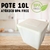 Pote 10 Litros Retangular com Tampa para Armazenar Alimento - comprar online
