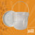 Balde 2.2 Litros Transparente com Tampa Lacre - Kit com 25 unidades - comprar online