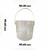 Balde 2.2 Litros Transparente com Tampa Lacre - Kit com 100 unidades
