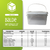 Balde 2.4L Retangular Transparente com Tampa Lacre e Alça Plástica - comprar online
