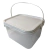 Balde 2.4 Litros Retangular Transparente - Kit 20 Peças - comprar online