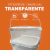 Balde 2.4 Litros Retangular Transparente - Kit 20 Peças