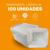 Balde 2.4 Litros Retangular Transparente - Kit 100 Peças