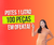 Pote 1 Litro Branco com Tampa Lacre - 100 unidades