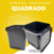 Balde Quadrado de 16 litros com Tampa Lacre - Kit com 02 Peças