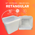 Balde 3.6 Litros Retangular - Kit 20 peças - comprar online