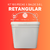 Balde 3.6 Litros Retangular - Kit 100 peças