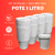 Pote 1 Litro Branco com Tampa Lacre - 30 unidades