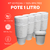 Pote 1 Litro Branco com Tampa Lacre - 20 unidades