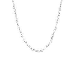 Chocker Elo corações - Prata 925