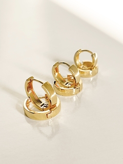 Trio argolas lisas - Banhadas a Ouro 18k na internet