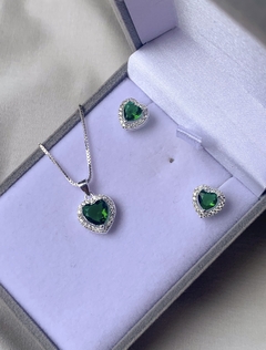 Conjunto Cravejado Verde esmeralda - Nada Básica