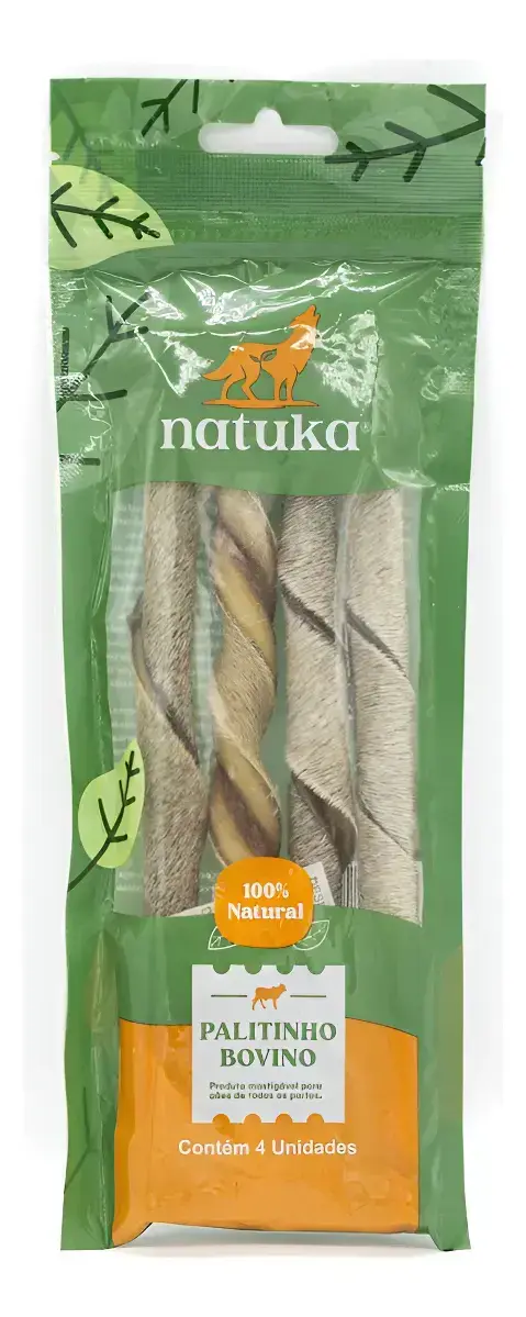 PALITINHO PELE BOVINA 150G 4 UN - NATUKA